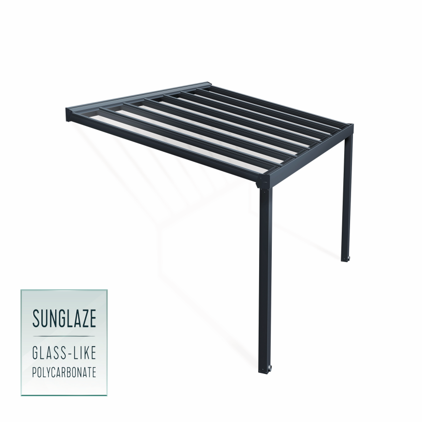 Terrasstak, Stockholm 3,4 x 5,2 m, Antracitgrå